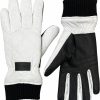 OADUS Uni Quilted Nylon Warm Winter Gloves With Leather Touchscreen Texting Technology And Thinsulate Insulation New