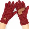 C.C C.C Women Solid Ribbed Glove With Smart Tips (G-20)(G-33)(G-80) Online