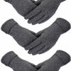 Patelai Patelai 3 Pairs Womens Gloves Winter Touchscreen Texting Phone Windproof Gloves Fleece Lined Cold Weather Warm Gloves Wholesale