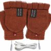 Generic Usb Heated Gloves For Women & Men,Winter Warm Heating Mitten, Full & Half Hands Heated Fingerless Heating With Button Knitting Hands Warmer Washable Design,Laptop Typing Gloves For Gift New