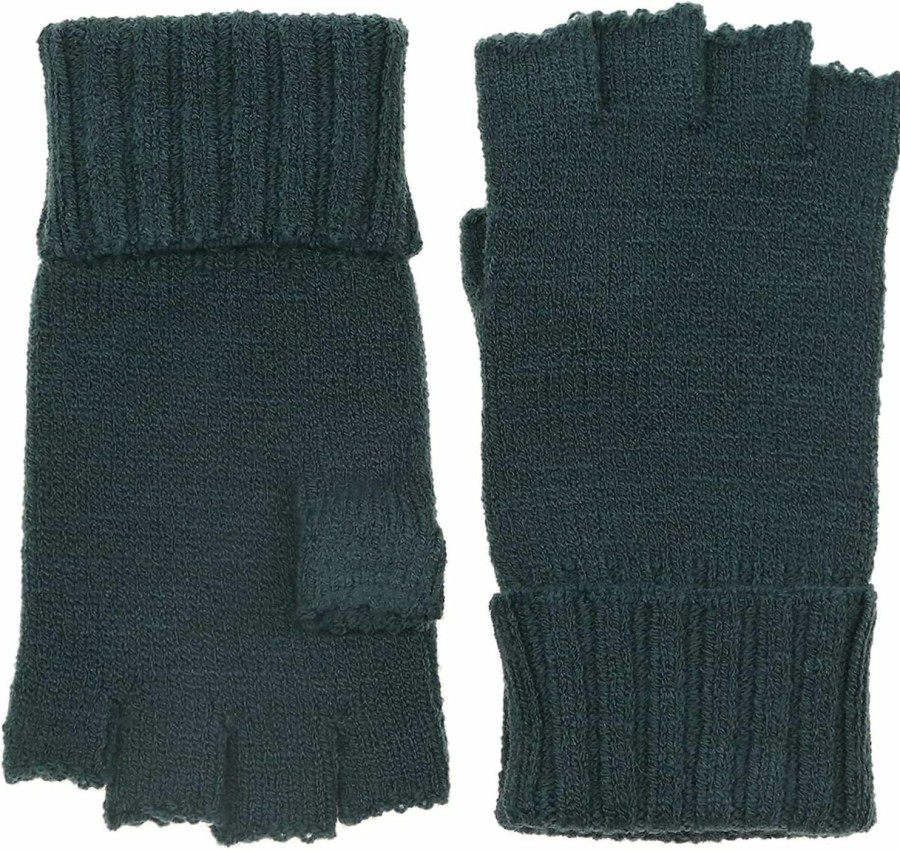 Be Your Own Style Be Your Own Style Byos Uni Winter Solid Fingerless Knit Gloves Ribbed Cuff Clearance