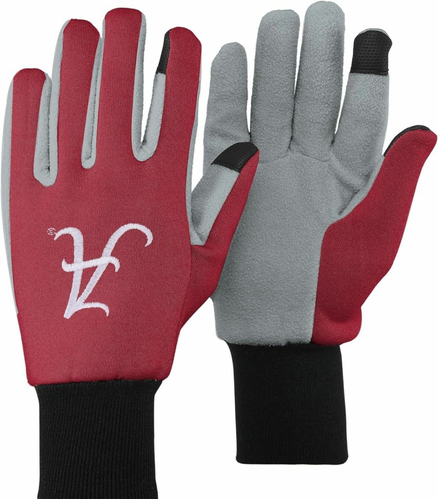 FOCO Foco Forever Collectibles Alabama Crimson Tide Ncaa Colored Texting Utility Gloves, Team Color, One Size, (Glvwknccltxt) New