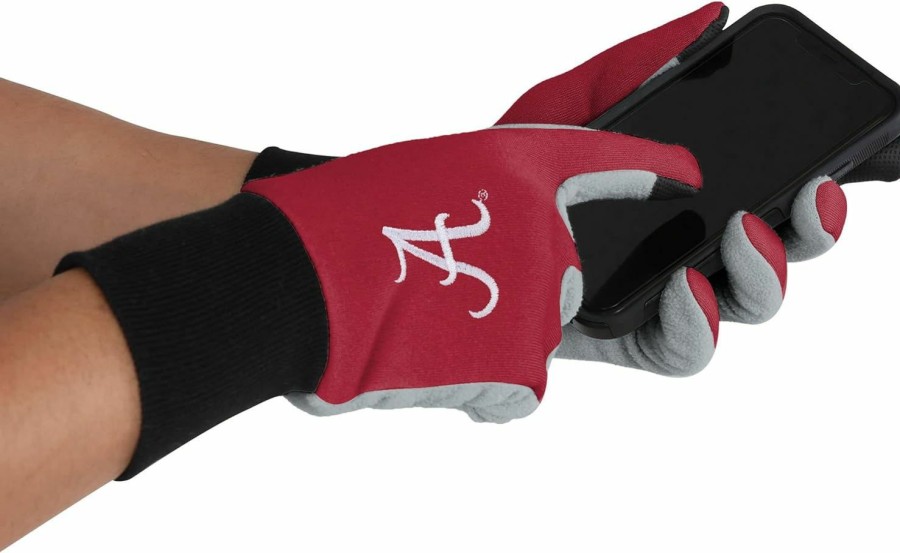 FOCO Foco Forever Collectibles Alabama Crimson Tide Ncaa Colored Texting Utility Gloves, Team Color, One Size, (Glvwknccltxt) New