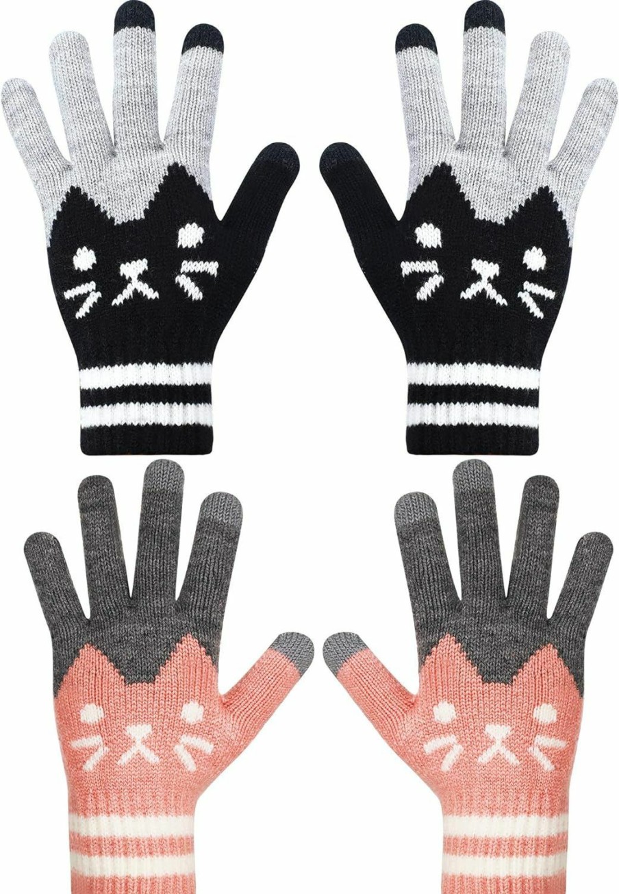 Amazon 2 Pairs Winter Warm Touch Screen Gloves Knit Gloves Phone Touch Gloves Clearance