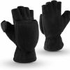 OZERO Ozero Winter Gloves Fingerless Convertible Mittens Thermal Polar Fleece Insulated Lining Windproof Warm For Men Women Black Wholesale