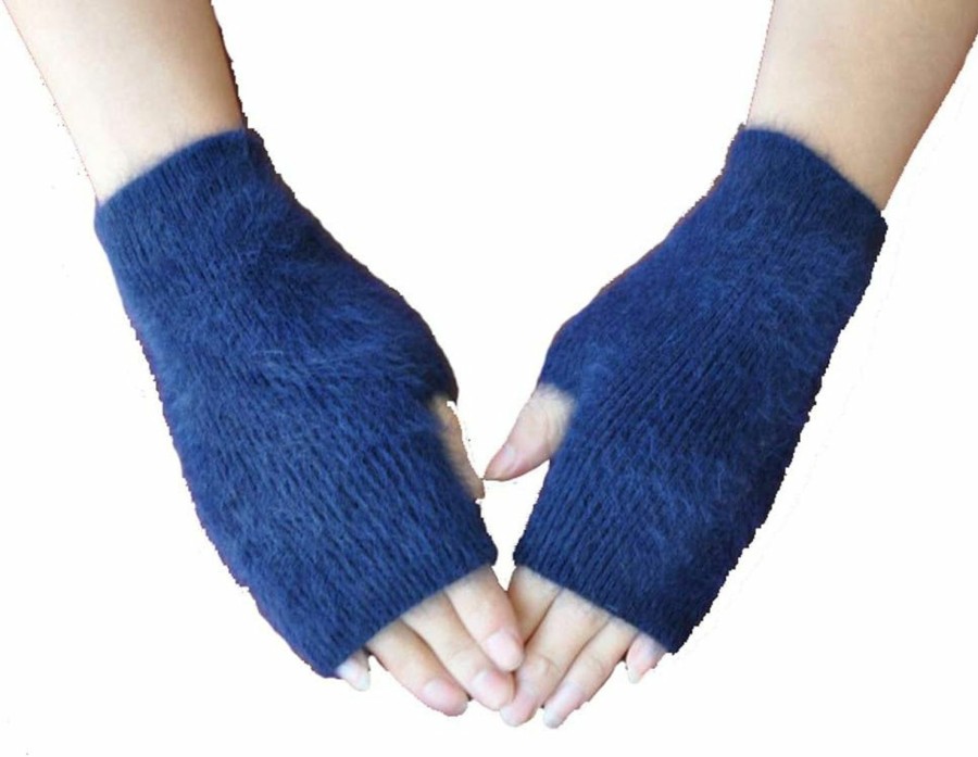 ITODA Cashmere Fingerless Warmer Gloves With Thumb Hole, Knit Cold Weather Women Texting Outdoor Indoor Office Driving Mitten Wholesale