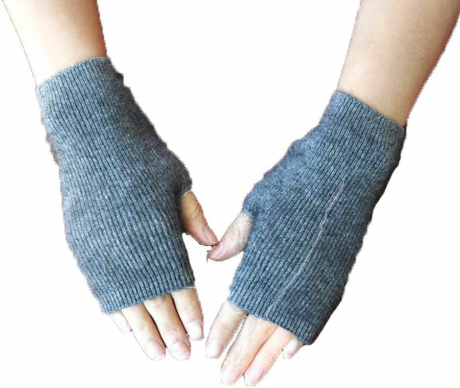 ITODA Cashmere Fingerless Warmer Gloves With Thumb Hole, Knit Cold Weather Women Texting Outdoor Indoor Office Driving Mitten Wholesale