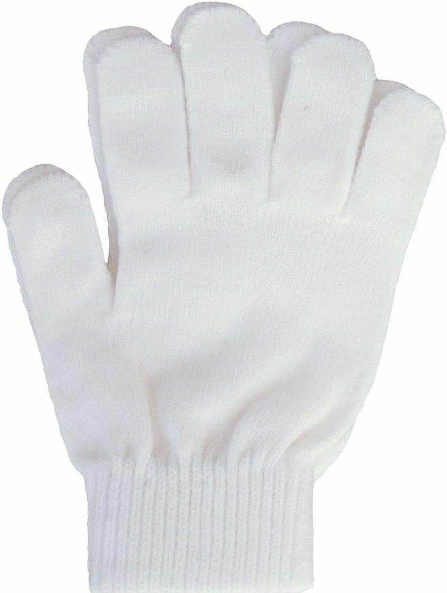 A&R Sports A&R Sports Knit Gloves, White, One Size New