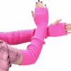 Lopsity Lopsity Long Fingerless Gloves Soft Winter Warm Gloves Winter Knit Arm Warmers Thumbhole Gloves Knitted Warm Weave Gloves New