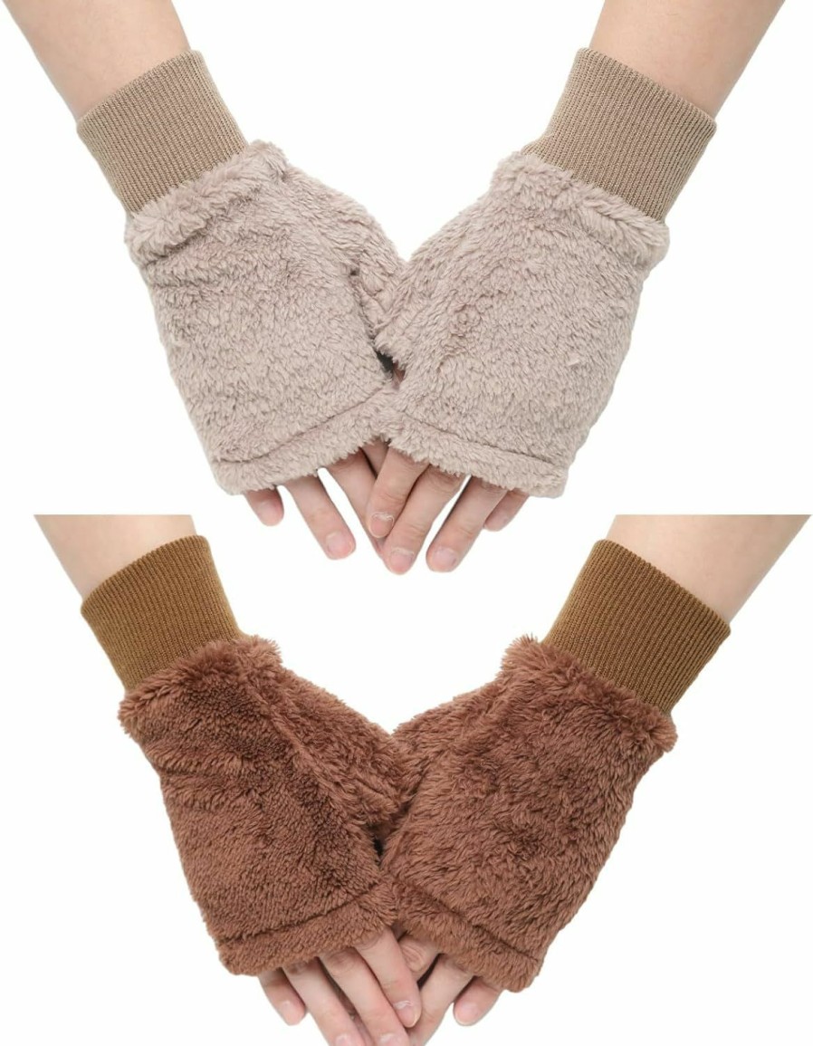 COMF-PRO Comf-Pro Arm Warmers Fingerless Gloves For Women - Winter Gloves Elastic Cuffs Hand Warmers Gloves Plush Typing Gloves Online