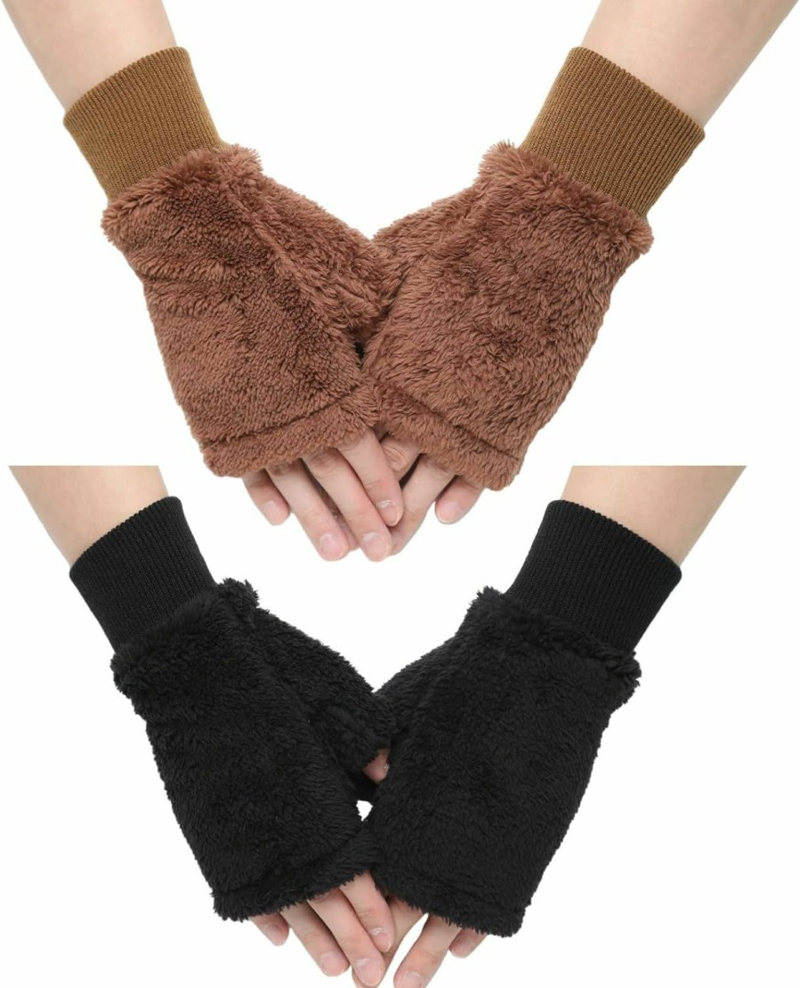 COMF-PRO Comf-Pro Arm Warmers Fingerless Gloves For Women - Winter Gloves Elastic Cuffs Hand Warmers Gloves Plush Typing Gloves Online