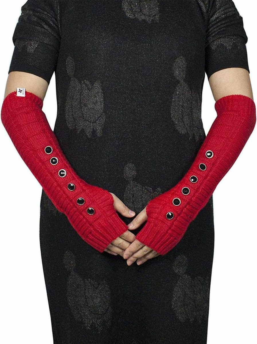 Dahlia Dahlia Womens Cold Weather Arm Warmers & Fingerless Gloves - Various Styles Clearance