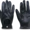 ZLUXURQ Zluxurq Womens Full Mesh Leather Driving Gloves Unlined -Soft And Thin Italian Lambskin Best