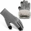 Rahhint Rahhint Wool Winter Gloves Men Women Fleece Lined Knit Gloves With Touchscreen Fingers Insulated Gloves Keep Hand Warm Gift Best