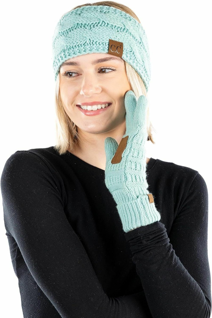 Funky Junque Funky Junque Matching Set Winter Headwrap Ear Warmer Headband Texting Gloves Bundle Wholesale