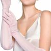 METWAY Silk Long Gloves Womens Opera Evening Party Gloves 1920S Stretchy Breathable Elbow Length Wedding Finger Gloves Online