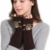 Urieo Urieo Winter Arm Warmer Knit Long Fingerless Gloves Knitted Wrist Warmers With Thumb Hole For Women New