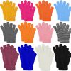 KXCOFTXI Kxcoftxi 12 Pairs Adult Winter Gloves, Kids Colorful Knit Gloves, 8 Color Mixed Loading, 2 Sizes, Bulk Cold Resistant Sports Gloves For Driving And Sports Online