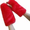 Newfancy Newfancy Women Winter Furry Mittens Faux Fur Warm Soft Fingerless Half Finger Arm Warmer Gloves Clearance