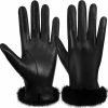 FIORETTO Fioretto Womens Genuine Leather Gloves Touchscreen Cashmere Lined Winter Warm Sheepskin Gloves W180464 Hot