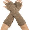 YAMEIZE Yameize Womens Long Fingerless Gloves - Winter Arm Ripped Gloves Fairy Clothes Punk Knitted Gloves Streetwear Wholesale