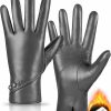 MAGILINK Genuine Sheepskin Leather Gloves For Women, Winter Warm Touchscreen Gloves Thinsulate Lined, Driving Motorcycle Gloves Online