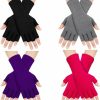 ONESING Onesing 4 Pairs Fingerless Gloves For Women Winter Half Finger Gloves Warm Knitted Stretchy Gloves For Women Men Hot