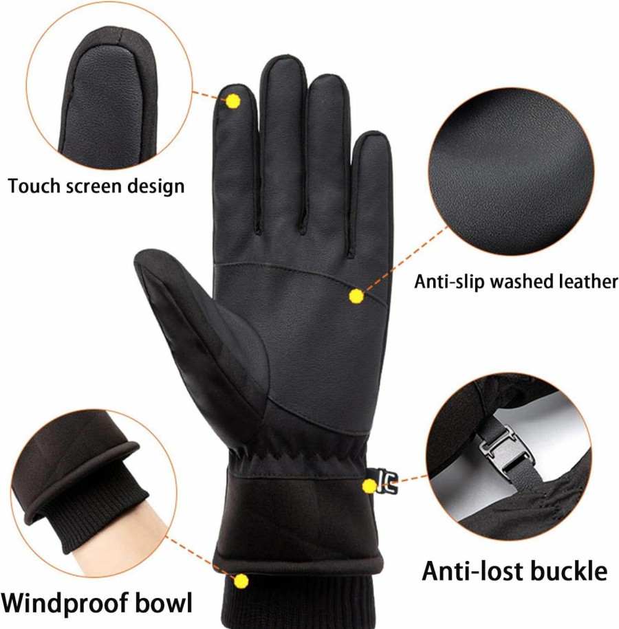 "Generic" Winter Gloves Men Women Running Touchscreen Gloves Waterproof Windproof Cold Weather Warm Riding Ski Climbing Bike Exercise Wholesale