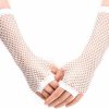 SAVITA Savita White Long Fishnet Gloves For 80S Costume Evening Party Supplies (Pack Of 2) Hot