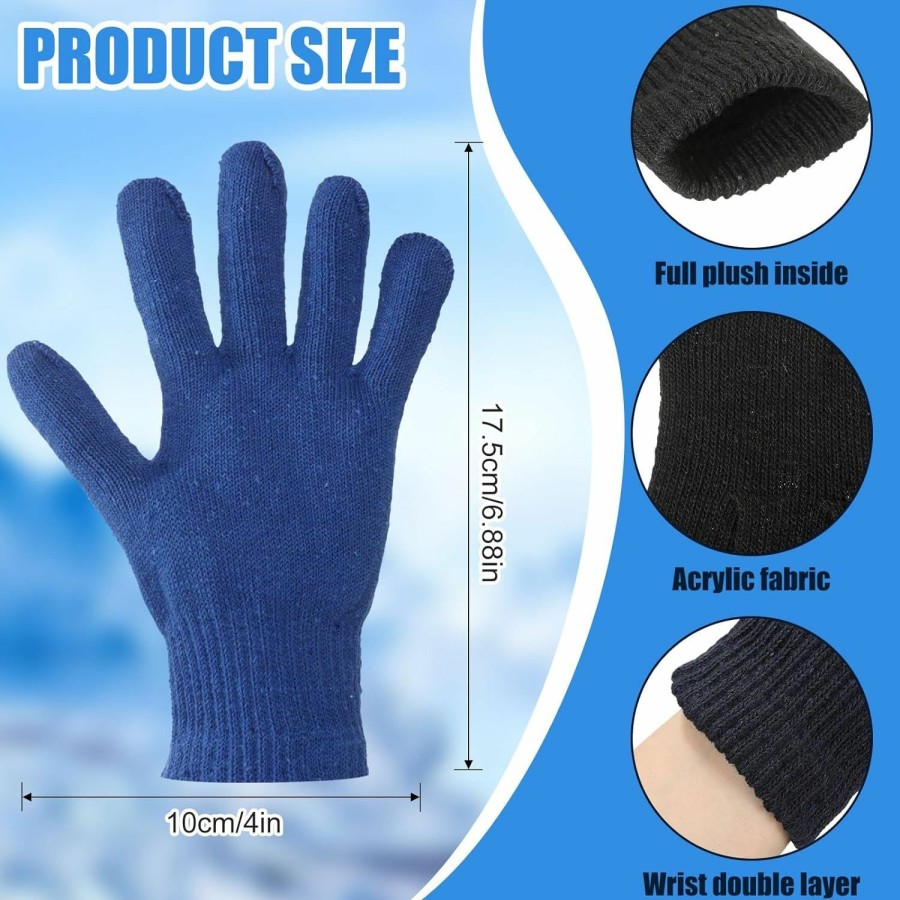 Handepo Handepo 16 Pairs Winter Warm Magic Gloves Stretchy Knit Gloves Cotton Gloves For Men Women Online