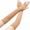 Gisimo Gisimo 100% Merino Wool Arm Warmers Long Fingerless Gloves Knit Sleeves With Thumb Hole For Women Hot