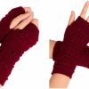 SuraOnline Surakey Women Knit Fingerless Gloves Mittens Arm Warmers Cashmere Thumb Hole Long Gloves Winter Warm Crochet For Girl Sport Online