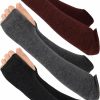 Bememo Bememo 3 Pairs Winter Long Fingerless Gloves Knit Elbow Length Gloves Thumb Hole Arm Warmers For Women Girls Wholesale