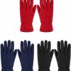 SATINIOR 3 Pairs Fleece Gloves For Women Polar Winter Thick Thermal Mittens For Outdoor Sports New