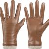 Upasceoka Genuine Sheepskin Leather Gloves For Women, Winter Warm Touchscreen Cashmere Lined Dress Driving Motorcycle Gloves Wholesale