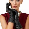 Neiicty Luxury Winter Long Leather Gloves Women Touchscreen Texting Warm Driving Genuine Leather Gloves 13'' Hot