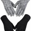 Evob Evob 2 Pairs Women'S Winter Gloves Touchscreen Texting Warm Gloves - Elastic Cuff - Chenille Knit Glove For Women Best