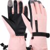 YHomU Yhomu Women Ski Gloves, Full Finger Winter Gloves Freezer Warm Women Ski Gloves Anti-Slip Waterproof Lightweight Touch Screen Palm Protection Gloves Protective Cold Weather Gloves For Hiking Skiing Clearance