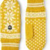 Hestra Hestra Uni Isvik Wool Mitt, Knitted Mittens With Snowflake Design, Cold Weather & Everyday Wear For Men & Women Best