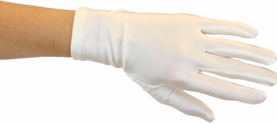 Greatlookz Fashion Duchess Matte Satin Wrist Length Gloves For Ladies, Ivory Wholesale