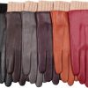 WARMEN Winter Sheepskin Leather Gloves For Women - Warm Touchscreen Cashmere/Wool Blend Lining Driving Windproof Cuffs Hot