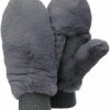 C.C C.C Women'S Faux Fur Wrist Length Fingerless Sherpa Lined Convertible Mittens Gloves New