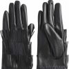 Mud Pie Mud Pie Fringe Womens Gloves, One Size, Black Clearance