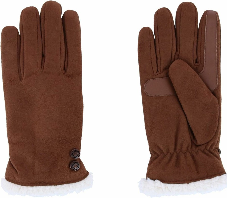 isotoner Isotoner Smartdri Smartouch Microfiber Gloves - A30662 (Cognac, S/M) New