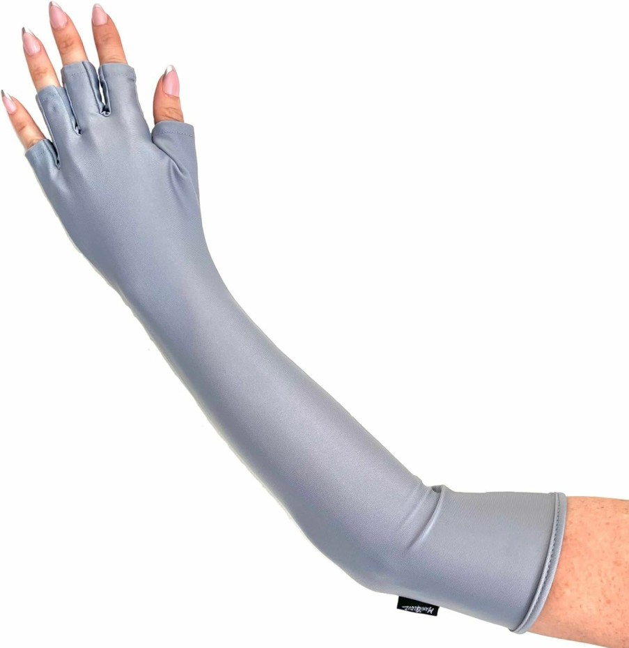 ManiGlovz Maniglovz - Upf 50+ Uv Light Protective Fingerless Long Gloves | Gel Manicure Gloves And Anti Uv Fingerless Gloves For Women New