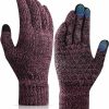 joyliveCY Winter Gloves, Gloves For Cold Weather, Touch Screen Anti-Slip Fleece Lined Soft Knit Gloves For Men Women Best