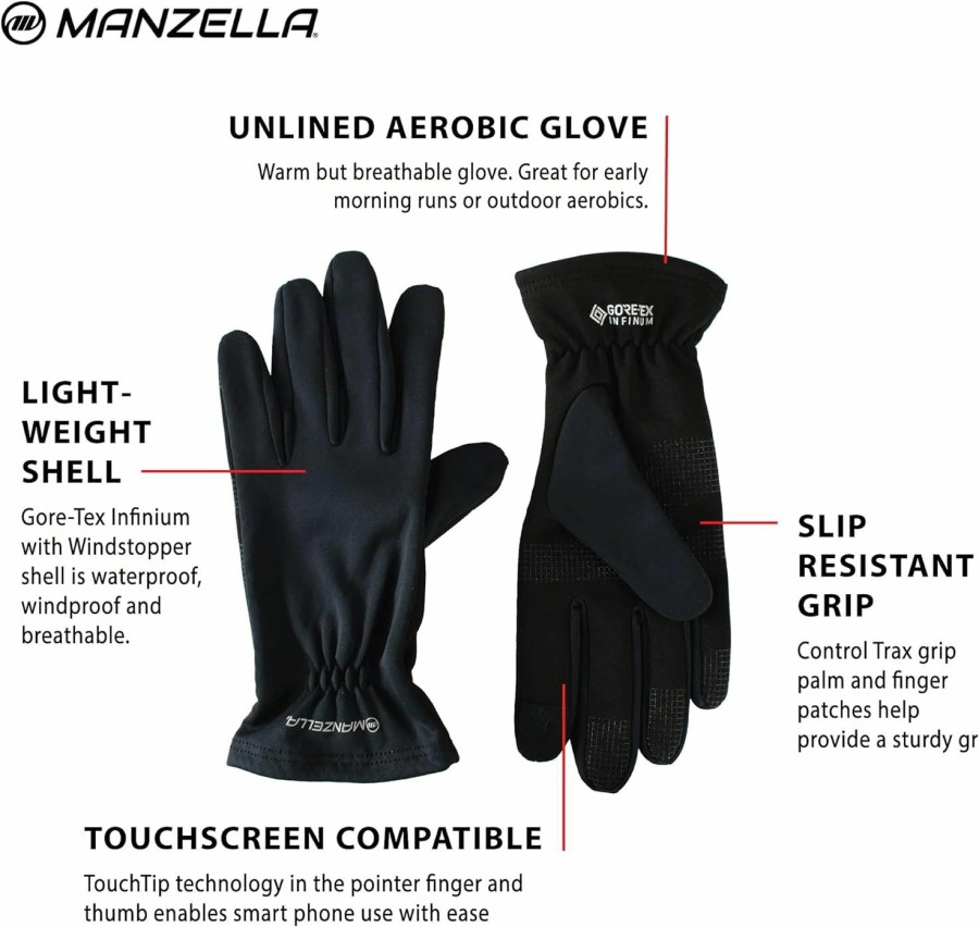 Manzella Manzella Women'S Lightweight Gore-Tex Infinium Glove, Touchscreen Capable With Windproof Protection Against Cold Weather Wholesale