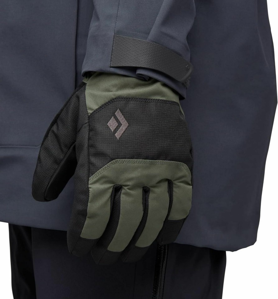 BLACK DIAMOND Black Diamond Equipment Mission Lt Gloves - Tundra-Black - Extra Large Clearance