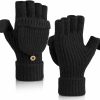 Cierto Cierto Winter Gloves For Women & Men | Convertible Fingerless Gloves For Cold Weather,Womens Warm Knit Mittens… New