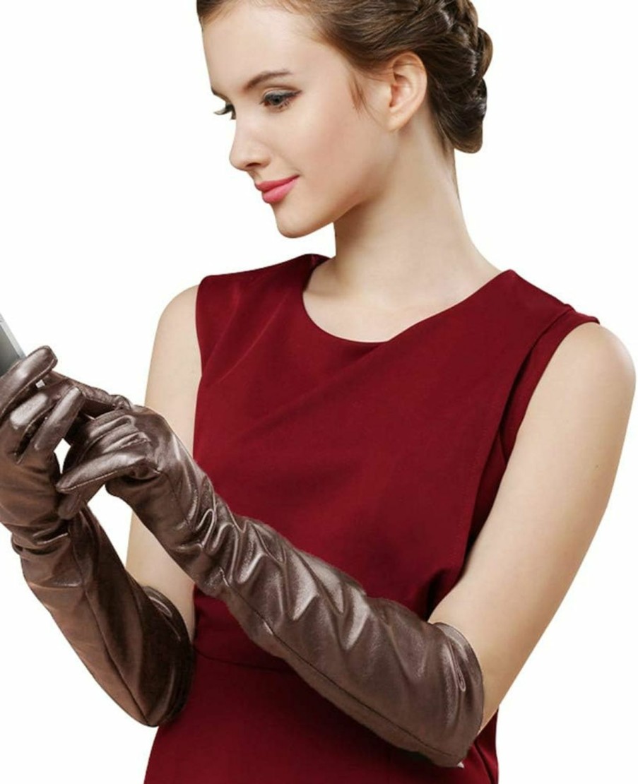 Bellady Bellady Long Faux Leather Gloves For Women,Elbow Length Touchscreen Dress Gloves,Cosplay Costume Opera Gloves Best